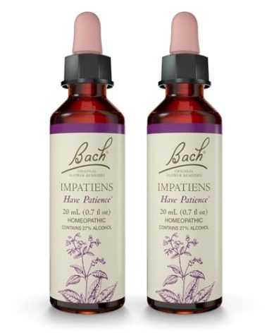Bach Original Flower Remedies, Impatiens - 20mL Dropper, Pack of 2 - Have Patience - Natural Homeopathic Flower Essence for Emotional Balance - Vegan, Gluten Free, Sugar Free