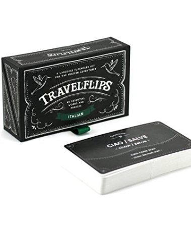 Italian Flash Cards - Learn Italian Language Vocabulary Words and Phrases - Basic Sentences for Beginners - Gift for Travelers, Kids, and Adults - Language Cards by Travelflips