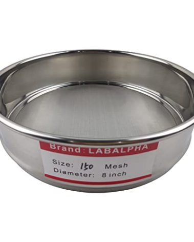 LABALPHA 150 Mesh Lab Sieves, #150 Mesh Test Sieve, 8'' Diameter, 304 Stainless Steel Wire Cloth (0.1mm)