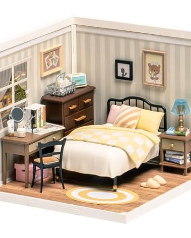 Wowood Super Creator-Mini Blocks Model Building Set for Adults, Miniature Plastic House Kit Super Store-Building Blocks Toys, DIY Crafts/Hobbies for Adults (Sweet Dream Bedroom)