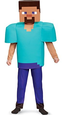 Disguise Steve Deluxe Minecraft Costume, Multicolor, Large (10-12)