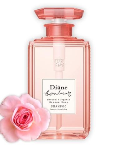 Moist Diane Bonheur Hydrating Hair Shampoo for Women & Men, Natural Moisturizing Haircare from Japan, Nourishing Dry & Frizz Shampoo with Pump, Sulfate Free & Silicone Free 16.9 Fl Oz/500 mL