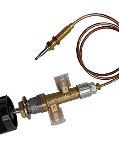 P1TOOLS Low Pressure LPG Propane Gas Fireplace Fire Pit Flame Failure Safety Control Valve Kit （Low Pressure Propane Valve with 3/8" Flare Inlet & Outlet）, Suitable for Gas Grill, Heater, Fire Pit