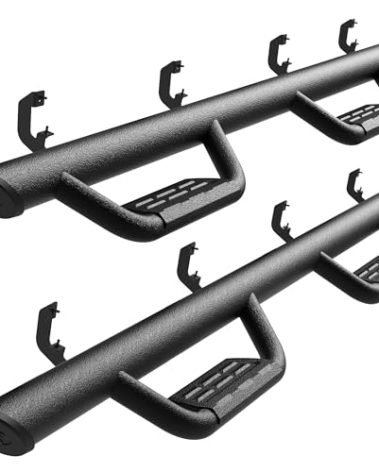 Tyger Auto Tyger Access Running Boards Compatible with 2019-2026 Chevy Silverado GMC Sierra 1500; 2020-2026 2500 3500HD | Crew Cab | TG-AS2C24001 | Textured Black Drop Step Rail