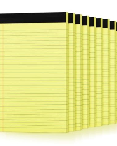 Aidunmis 10 Pack Yellow Legal Pads 8.5 x 11 College Ruled Note Pads Lined Writing Paper Pads Yellow Paper 8.5 x 11 Pads of Paper 30 Sheets per Writing Tablets Lined Legal Notepads for Home, Office