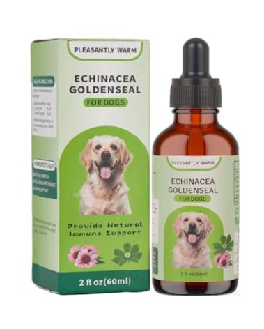 Pleasantly Warm Echinacea Goldenseal for Dogs, Plant-Based Formula with Natural Ingredients, Immune Support - 2 Fl Oz