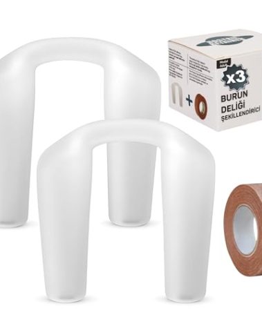 Nostril Retainer (2 Pack) + Surgical Tape | Nose Splint for Rhinoplasty Recovery | Nasal Retainer | Nose Retainer | 100% High Grade Silicone | Nostril Retainer Rhinoplasty | Sizes (9 & 10)