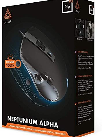 Lexip - Np93 Alpha - Gaming Mouse - French Innovation - with 2 Axis Internal Joystick - Ultimate Glide with Ceramic Skates + Adjustable Weight +