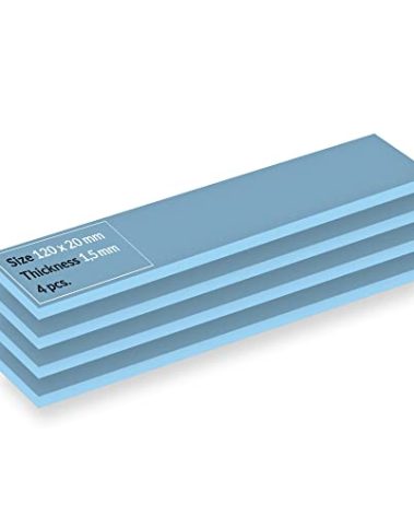 ARCTIC TP-3: Premium Performance Thermal Pad, 120 x 20 x 1.5 mm (Stackable to 2.0 mm Without Performance Loss), 4 Pieces - High Performance, Particularly Soft, Ideal Gap Filler, Bridging Gaps
