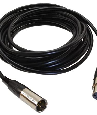 CablesOnline 10ft Mini-XLR 3-Pin Male to Mini-XLR 3-Pin Female Pro Microphone Cable, XM-010