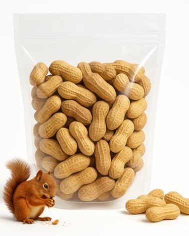 Sky | Premium USA Grown, Raw Peanuts in Shell for Squirrels, 4lb | Jumbo Unsalted Peanuts in The Shell.