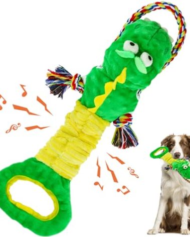 YINEYA Tough Dog Toys for Aggressive Chewers, Interactive Tug of War Dog Toy to Keep Them Busy, Dog's Squeak Toys for Large Dogs, Dogs Chew Toy for Teething