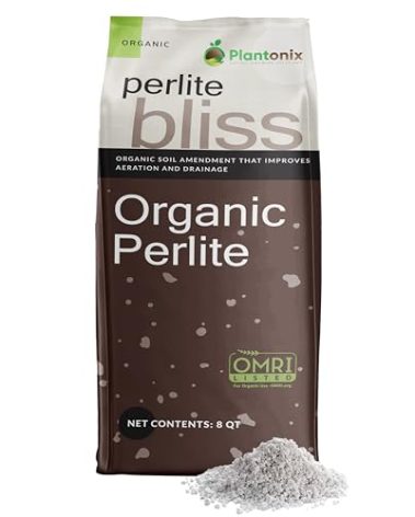 Perlite Bliss (8 Qts) - Organic Perlite for Plants - Coarse Perlite Bulk Soil Amendment - Chunky Perlite for Plants, Potting Soil, Garden Soil, & Coco Coir - Horticultural Perlite for Gardening