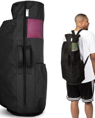MAGNILAY Yoga Mat Bag - for Women and Men, Yoga Mat Carrier, Fits Mats Blocks and Accessories for Workouts, (32” L)