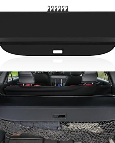 Trunk Cargo Cover For Ford Edge 2015 2016 2017 2018 2019 2020 2021 2022 2023 2024 2025 SE SEL ST Sport Titanium Retractable Rear Trunk Cargo Luggage Security Shade Shield Interior Accessories Black
