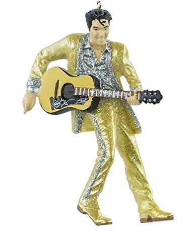 Elvis in Gold Suit with Guitar Ornament