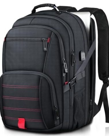 tazbuzo 50L Travel Backpack, Extra Large Backpack, Laptop Backpack for Men, big Backpack, Water Resistant TSA Approved Business Work College School Computer Bag with USB Port, Fits 17 Inch Laptops