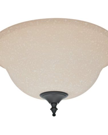 Hunter Glass Bowl - Ceiling Fan Light Cover Fixture, Replacement Glass Shade for Bedroom, Bathroom, or Kitchen, Compatible Casablanca Fans, New Bronze Finish - 99161, Amber Scavo