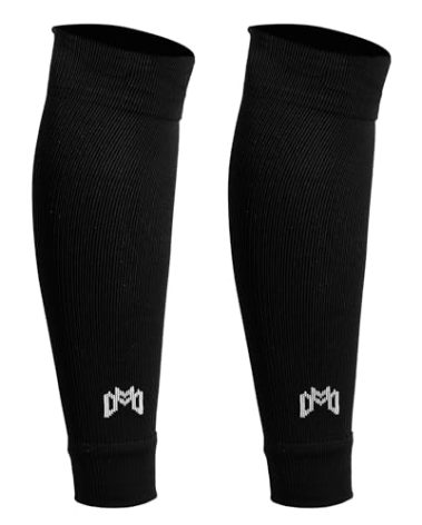 MediCaptain Pre Cut Soccer Sock Sleeves, Companion for Soccer Grip Socks, Securely Holds Shin Guards, Compression Leg Warmer (US, Alpha, One Size, Regular, Regular, Black)