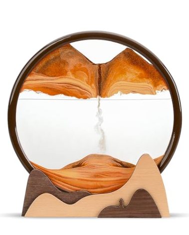 BelaRola Moving Sand Art Liquid in Motion 3D Deep Sea Sandscape Moving Sand Art Picture Wooden Sand Art for Desk Decor and Office Decor(12inch)