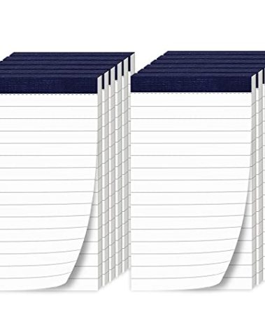 12 Pack Note Pads 3x5 Inch Small Lined Writing Memo Pads Refills Easy Tear Off no Rip Writing Pads with 50 Sheets Each Pad Narrow Ruled Mini Pocket Notepad for Daily Planning and Organization of Work