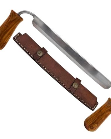 Precise Products Draw Knife 10” Straight Draw Wood Shaver – Draw Knife Debarking Tool, Woodworking Tool Bark Removal Tool