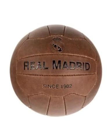 HAVENNOVA Soccer Ball. Real Madrid 1902 Historic 100% Leather Soccer Ball. Size 5. Gifts for Men. Decorative Ball not Suitable for Playing. Ideal for Collectors.