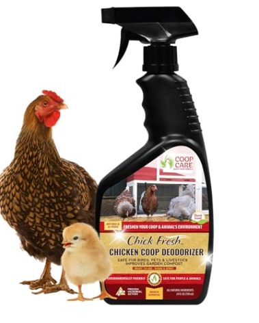 Coop Care Chick Fresh - Odor Control Spray for Backyard Chickens. Eliminator of Chicken Coop & Brooders Odor & Ammonia! 24 oz Poultry Spray Bottle Poultry Supplies from