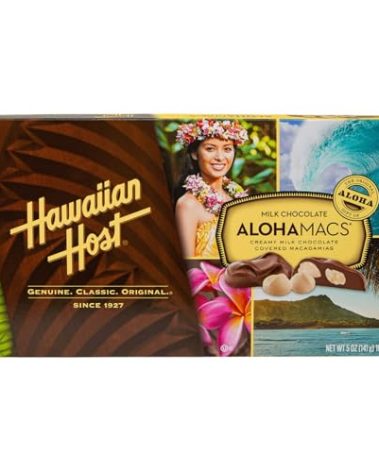 Hawaiian Host Aloha Macs Milk Chocolate Macadamia Nuts (6 ounce box, 12 pieces) (1 Box)