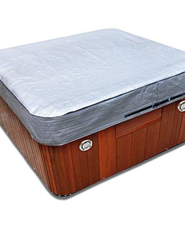 UCEDER Waterproof Hot Tub Cover 170G Polyethylene Spa Cover and UV Protection Hot Tub Sun Shield (96"x96"x12")