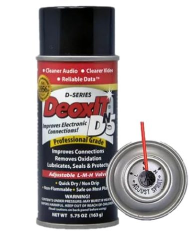 CAIG Laboratories DeoxIT DN5S-6N Spray, More Than A Contact Cleaner, 163g, Low-Med-High Valve, Nonflammable/Non-Drip, Pack of 1