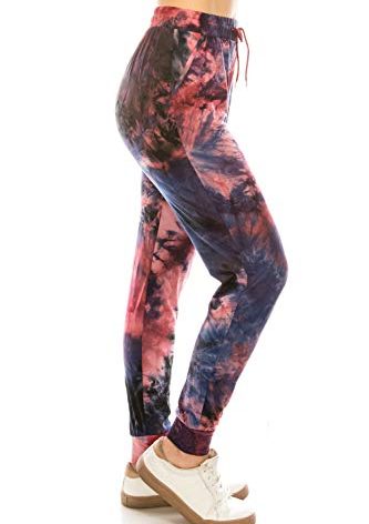 Leggings Depot JGA-Q526-S Intimate Mars Print Jogger Pants w/Pockets, Small
