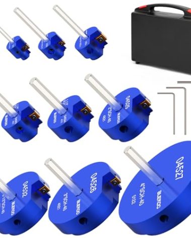 BLEKOO 9PCS PVC Pipe Reamer Kit - SCH40 Aluminum Deburring Tool Kit (1/2" to 4") | Dual-Blade Technology | Deburring Tool for PVC & ABS Pipes | Fits Standard 1/2" Drills