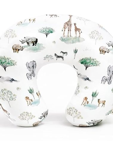 GRSSDER Nursing Pillow Cover Stretchy Minky Removable Nursing Covers for Breastfeeding Pillows, Ultra Soft Comfortable Slipcover for Boy and Girls, Stylish Pretty Savannah