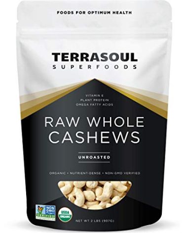 Terrasoul Superfoods Organic Raw Cashews, 2 Lbs, Premium Quality for Snacking, Baking, and Culinary Creations