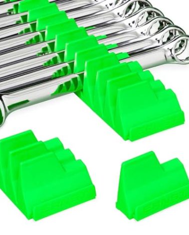 Ernst Manufacturing Wrench Pro Wrench Storage for 20 Wrenches with Anti-Slip Cleats - Green - Made in the USA