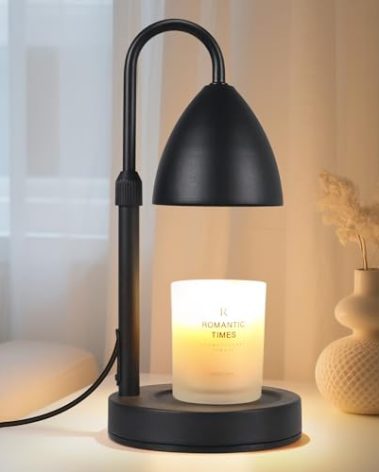 MRSZIRUI Candle Warmer Lamp with Timer Dimmable, Lamp Candle Warmer Birthday Gifts for Women, Black Adjustable Wax Melter Warmer for Jar Candles, House Warming Gift Home Decor