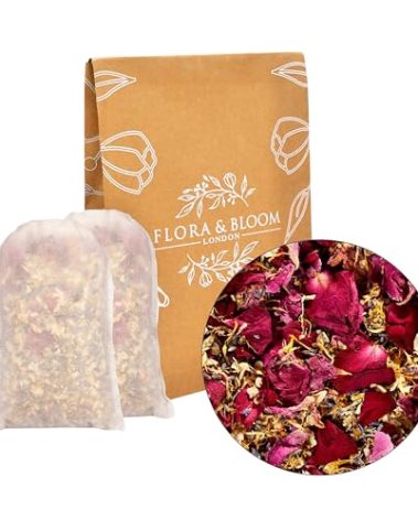 Flora & Bloom Biodegradable Confetti For 28 Guests | Dried Flowers (180g, 0.4lbs) | Wedding Confetti | Jasmine, Lavender & Rose Petals | Wedding Decorations