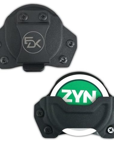 Tharos Distribution Clip Pouch Holster Compatible with Zyn Cans, (Black) Belt Accessory for Quick Access and Stylish Storage