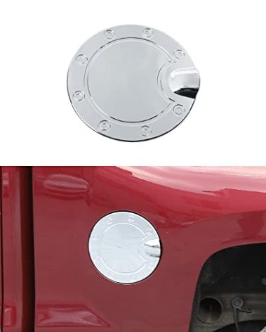Jeliker for Chevy Silverado Gas Cap Door Chrome, Gas Tank Cover Trim for Chevrolet Silverado for GMC Sierra 2014-2018 Chrome Exterior Accessories