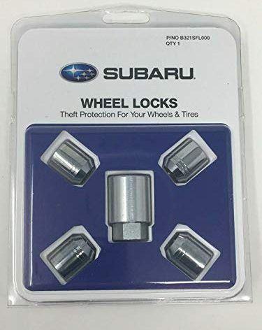 Subaru Alloy Wheel Lock Lug Nuts Set for 2009-2025 All Models - B321SFL001 - Genuine OEM