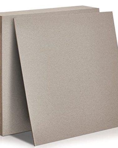 20 Pcs Book Board, Binders Board Chipboard Designer Bookboard Kraft Heavy Duty Chipboard Sheets Bookbinding Supplies for Book Binding Cover (Gray, 12 x 12 Inch 70PT)
