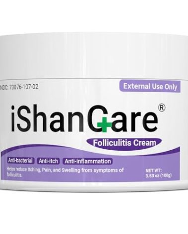 ishancare Folliculitis Treatment, Highly Effective Folliculitis Cream, Natural folliculitis for Itching, Redness, Inflammation, Ache, Burning, 3.53 Oz