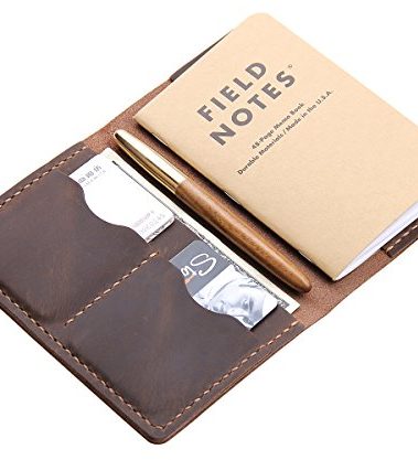 Robrasim Leather Journal Cover for Field Notes, Notebook Cover For Moleskine Cahier, Handmade Vintage Leather Cover for 3.5" x 5.5" Notebooks, Brown