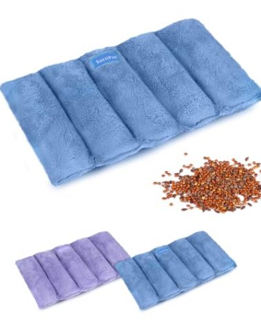 SuzziPad Microwave Heating Pad, 6.5x12” Reusable Moist Heated Pads for Discomfort Reduction, Sore Muscle, Heat Packs for Shoulder, Knee, Abdominal and Back (Blue)