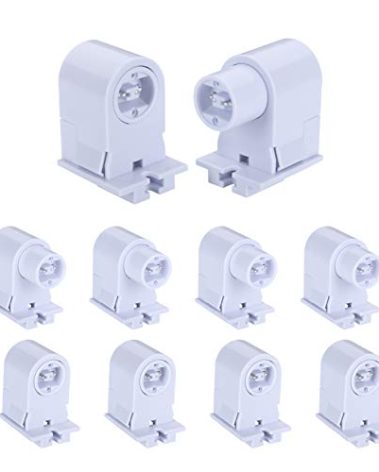 R17D/HO Tombstone Base Holder Socket Connector T8/T10/T12 8ft LED Light Replacement Fluorescent Plunger Lampholder Adaptor 5 Pairs