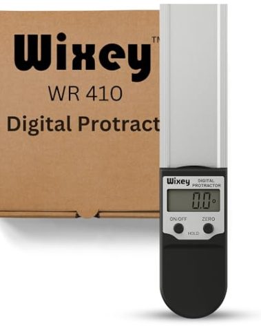 Wixey 8'' Digital Protractor – Durable Angle Measuring Tool w/Magnetic Edges for Table Saws – Accurate, Precise Digital Angle Finder for Woodworking & Construction