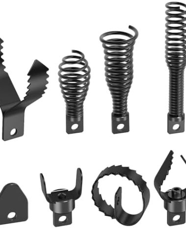 Drain Snake Drill Attachments,8-Piece Drain Cleaner Combination Cutter Heads, Used in 50FT-100FT Electric Drain Snake, Suitable for 5/16-inch to 3/4-inch Drain Snake Cable for 1-4"Pipe