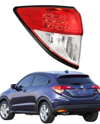Pinkomoto Driver Side Tail Light Assembly Compatible with 2016 2017 2018 2019 2020 2021 2022 Honda HRV, Left Taillight Set, Rear Outer Taillamp Replacement 3355T7SA01 33552T7WA31 HO2804109 HO2804119