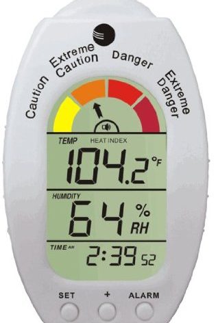 Ambient Weather WS-HE01 Handheld Heat Stress Index, Dew Point Monitor with Temperature, Humidity